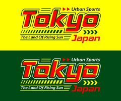 tokyo stad tävlings typsnitt, för skriva ut på t shirts etc. vektor