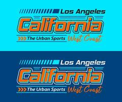 kalifornien stad tävlings typsnitt, för skriva ut på t shirts etc. vektor