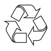 recyceln Vektor Symbol Recycling Müll Symbol Umgebung zum Grafik Design, Logo, Netz Grundstück, Sozial Medien, Handy, Mobiltelefon Anwendung, ui Illustration