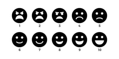 uttryckssymbol ansikte ikon set, vektor och illustration