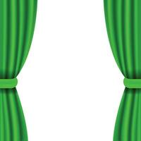 Vektor realistisch Grün Vorhang Hintergrund