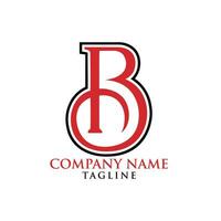 b Typografie Logo Design vektor
