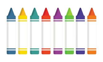 Vektor pastellfarben Bleistifte Sammlung auf Weiß