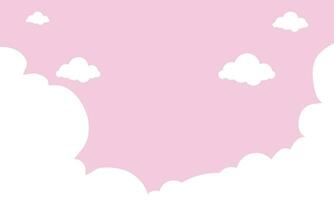 vektor rosa himmel och moln illustration bakgrund