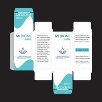 medicin paket design med mall vektor