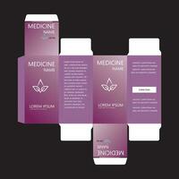 medicin paket design med mall vektor