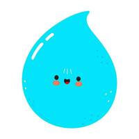 Wasser fallen Charakter. Vektor Hand gezeichnet Karikatur kawaii Charakter Illustration Symbol. isoliert auf Weiß Hintergrund. Wasser fallen Charakter Konzept