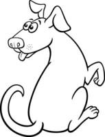 tecknad serie överraskad hund djur- karaktär färg sida vektor