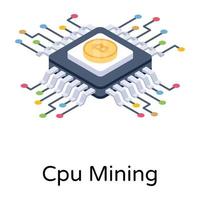 CPU-Mining-Prozess vektor