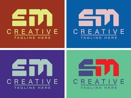 modern elegant kreativ e m logotyp design och mall vektor illustration.