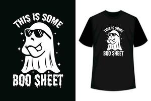 diese ist Boo Blatt Geist retro Halloween Kostüm T-Shirt vektor