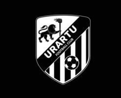 fc urartu Yerevan klubb logotyp symbol vit armenia liga fotboll abstrakt design vektor illustration med svart bakgrund