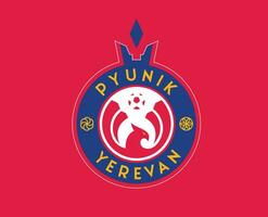 fc pyunik erevan klubb logotyp symbol armenia liga fotboll abstrakt design vektor illustration med rosa bakgrund