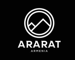 fc Ararat Verein Logo Symbol Armenien Liga Fußball abstrakt Design Vektor Illustration mit schwarz Hintergrund