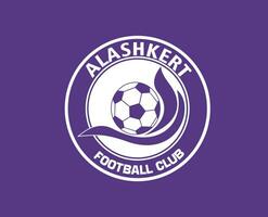 fc alashkert klubb symbol logotyp armenia liga fotboll abstrakt design vektor illustration med lila bakgrund