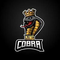 König Kobra Maskottchen Logo vektor