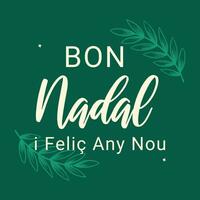 bon nadal jul med katalansk språk vektor