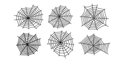 Spinnennetz. gespenstisch Halloween Spinne Netz. Vektor isoliert Illustration. hauchdünn. Spinnennetz Gliederung Zeichen