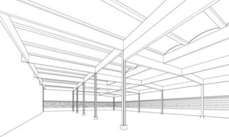 3D-Darstellung des Bauvorhabens vektor