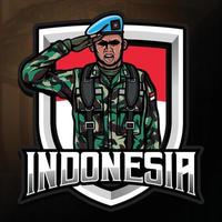 självständighetsdag för Indonesien med arméstyrkorillustration vektor