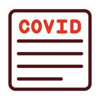 covid Bericht Vektor dick Linie zwei Farbe Symbole zum persönlich und kommerziell verwenden.