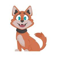 en söt och rolig katt med ljus röd päls är kylning ut vektor illustration
