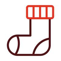 Socke Vektor dick Linie zwei Farbe Symbole zum persönlich und kommerziell verwenden.