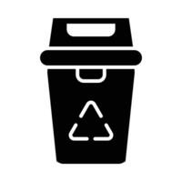 Recycling Box Vektor Glyphe Symbol zum persönlich und kommerziell verwenden.