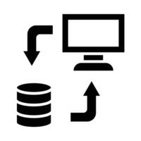 Daten Transfer Vektor Glyphe Symbol zum persönlich und kommerziell verwenden.