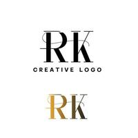 rk första brev logotyp vektor