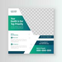 medizinisch Gesundheitswesen Sozial Medien Post-Banner oder Vorlage Design vektor