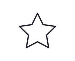 Single Linie Symbol von Star auf isoliert Weiß Hintergrund. hoch Qualität editierbar Schlaganfall zum Handy, Mobiltelefon Apps, Netz Design, Webseiten, online Geschäfte usw. vektor