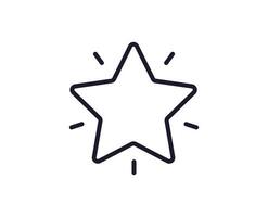 Single Linie Symbol von Star auf isoliert Weiß Hintergrund. hoch Qualität editierbar Schlaganfall zum Handy, Mobiltelefon Apps, Netz Design, Webseiten, online Geschäfte usw. vektor