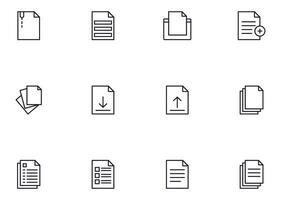 samling av modern fil översikt ikoner. uppsättning av modern illustrationer för mobil appar, webb webbplatser, flygblad, banderoller etc isolerat på vit bakgrund. premie kvalitet tecken. vektor