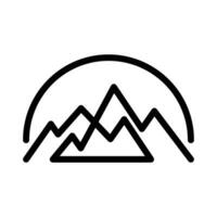 einfach Berg Logo Design geeignet zum draussen Gemeinschaft, Berg, oder draussen Mode Logo vektor