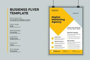 Digital Marketing Agentur Flyer Design Vektor Vorlage