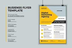 Digital Marketing Agentur Flyer Design Vektor Vorlage