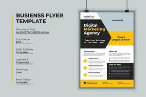 digital marknadsföring byrå flygblad design vektor mall
