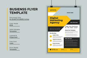 digital marknadsföring byrå flygblad design vektor mall