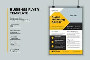 Digital Marketing Agentur Flyer Design Vektor Vorlage