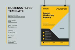 Digital Marketing Agentur Flyer Design Vektor Vorlage