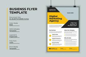 Digital Marketing Agentur Flyer Design Vektor Vorlage