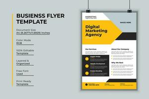 Digital Marketing Agentur Flyer Design Vektor Vorlage