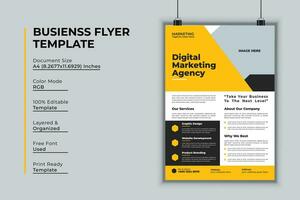 Digital Marketing Agentur Flyer Design Vektor Vorlage