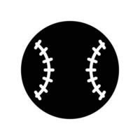 Baseball Ball Sport Symbol. Sport Liga Ausrüstung. solide Logo Symbol, Glyphe Piktogramm zum Webseite und Anwendung. Vektor Illustration. Design auf Weiß Hintergrund. eps 10