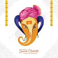 skön ganesh chaturthi festival kort bakgrund vektor