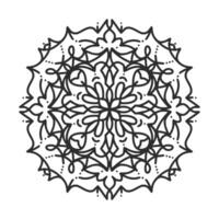 kreisförmiges Muster in Form von Mandala für Henna, Mehndi, Tätowierung, Dekoration. dekoratives Ornament im ethnisch-orientalischen Stil. Malbuchseite. vektor