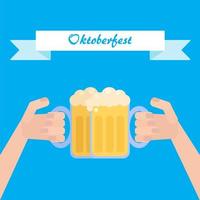 Oktoberfest Plakat mit Bier vektor