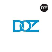 brev doz monogram logotyp design vektor