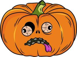 pumpa hallowen tecknad serie karaktär vektor